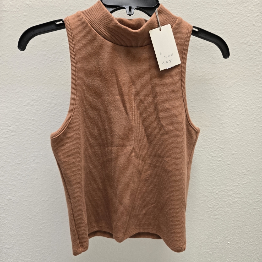 a new day Sleeveless Brown Tank Top